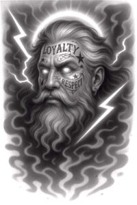 power-and-energy-tattoo – tattoo design ideas free ai generated – realism-anatomical-accuracy – for-back-of-neck – Gallery: zeus-inkby-ai