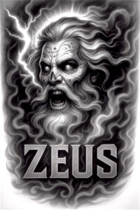 zeus tattoo design ideas fluid motion storm force for lower chest