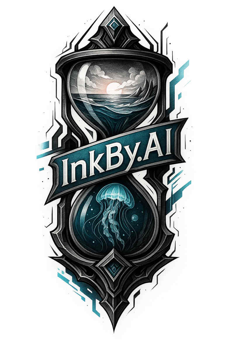 Circle with clean linework and a subtle inner crescent in black and grey ink; a project idea for a tattoo, suitable for cover-up.