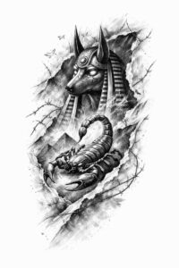 Dragon head tattoo design in black and grey, a project idea; perfect for cover-up.