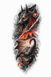Color Realism Dragon with Fire Tattoo Design Concepts Color realism dragon with orange flames, black shadows and color highlights; AI-generated project idea, cover-up ready.