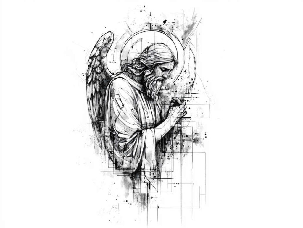 angel-guide – tattoo design ideas free ai generated – surrealism-esoteric – for-palm – Gallery: angel-inkby-ai