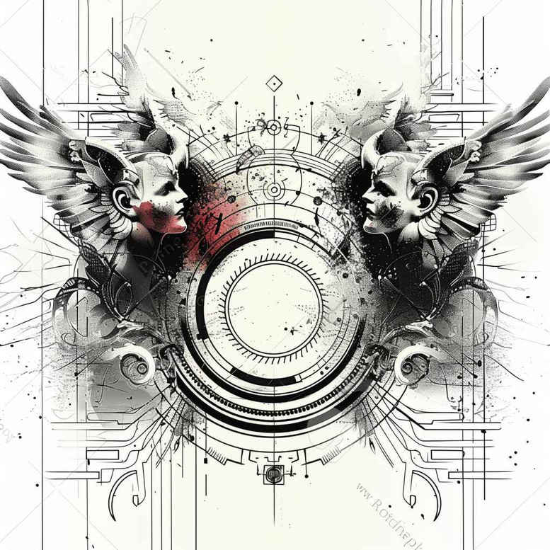 angel – tattoo design ideas free ai generated – celestial – for-arm – Gallery: angel-inkby-ai