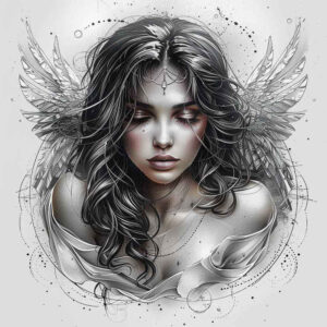 angel – tattoo design ideas free ai generated – interlaced – for-arm – Gallery: angel-inkby-ai