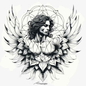 angel – tattoo design ideas free ai generated – mandala – for-arm – Gallery: angel-inkby-ai