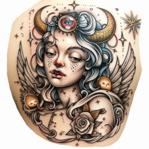 angel – tattoo design ideas free ai generated – mandala – for-arm – Gallery: angel-inkby-ai