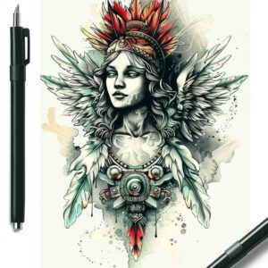angel – tattoo design ideas free ai generated – mandala – for-arm – Gallery: angel-inkby-ai