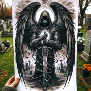 angel – tattoo design ideas free ai generated – mandala – for-arm – Gallery: angel-inkby-ai