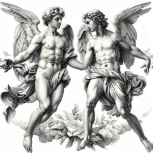 angel – tattoo design ideas free ai generated – mandala – for-arm – Gallery: angel-inkby-ai