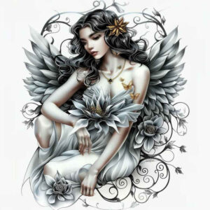 angel – tattoo design ideas free ai generated – mandala – for-arm – Gallery: angel-inkby-ai
