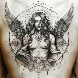 angel – tattoo design ideas free ai generated – mandala – for-arm – Gallery: angel-inkby-ai