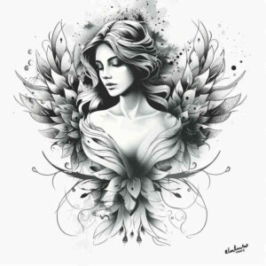 angel – tattoo design ideas free ai generated – mandala – for-arm – Gallery: angel-inkby-ai