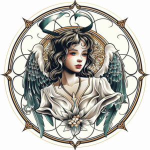 angel – tattoo design ideas free ai generated – mandala – for-arm – Gallery: angel-inkby-ai