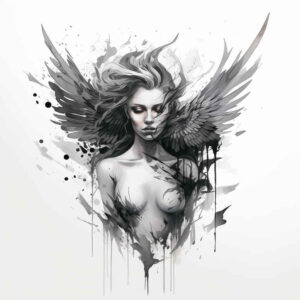 angel – tattoo design ideas free ai generated – mandala – for-arm – Gallery: angel-inkby-ai