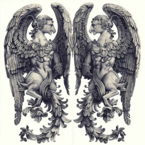 angel – tattoo design ideas free ai generated – mandala – for-arm – Gallery: angel-inkby-ai