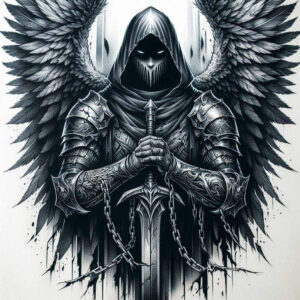 angel – tattoo design ideas free ai generated – mandala – for-arm – Gallery: angel-inkby-ai