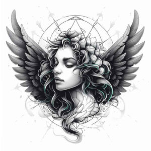 angel – tattoo design ideas free ai generated – mandala – for-arm – Gallery: angel-inkby-ai
