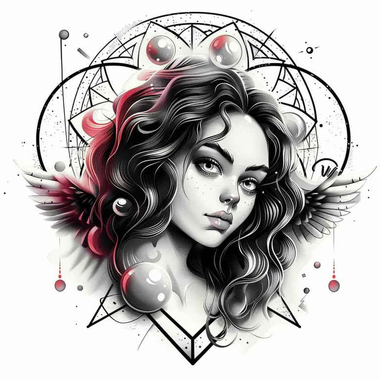 angel – tattoo design ideas free ai generated – mandala – for-arm – Gallery: angel-inkby-ai