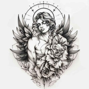 angel – tattoo design ideas free ai generated – mandala – for-arm – Gallery: angel-inkby-ai