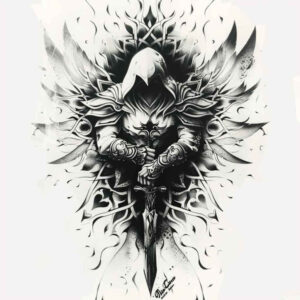 angel – tattoo design ideas free ai generated – mandala – for-arm – Gallery: angel-inkby-ai