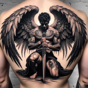 angel – tattoo design ideas free ai generated – mandala – for-arm – Gallery: angel-inkby-ai