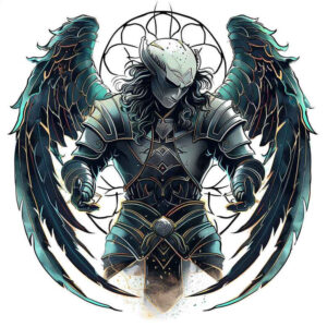 angel – tattoo design ideas free ai generated – mandala – for-arm – Gallery: angel-inkby-ai