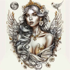 angel – tattoo design ideas free ai generated – mandala – for-arm – Gallery: angel-inkby-ai