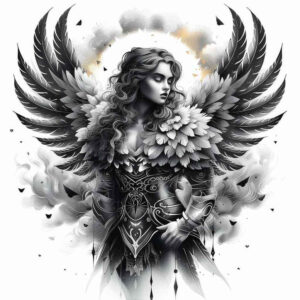 angel – tattoo design ideas free ai generated – mandala – for-arm – Gallery: angel-inkby-ai