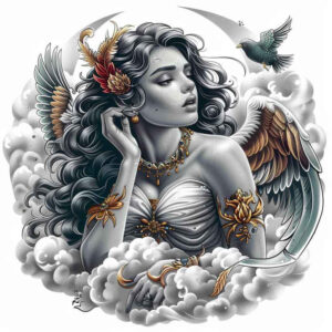 angel – tattoo design ideas free ai generated – mandala – for-arm – Gallery: angel-inkby-ai