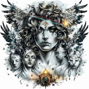 angel – tattoo design ideas free ai generated – mandala – for-arm – Gallery: angel-inkby-ai