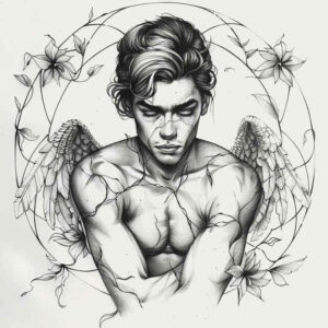 angel – tattoo design ideas free ai generated – mandala – for-arm – Gallery: angel-inkby-ai