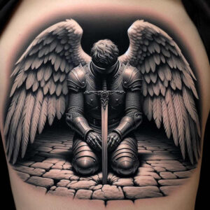 angel – tattoo design ideas free ai generated – mandala – for-arm – Gallery: angel-inkby-ai