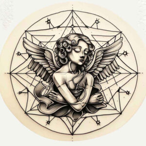 angel – tattoo design ideas free ai generated – mandala – for-arm – Gallery: angel-inkby-ai