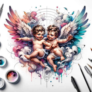 angel – tattoo design ideas free ai generated – mandala – for-arm – Gallery: angel-inkby-ai