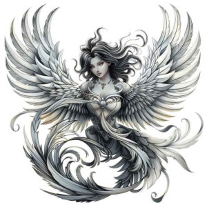 angel – tattoo design ideas free ai generated – mandala – for-arm – Gallery: angel-inkby-ai