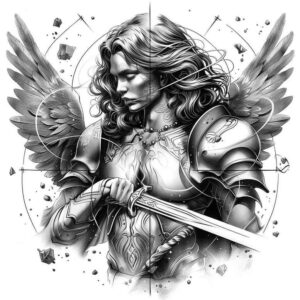 angel – tattoo design ideas free ai generated – mandala – for-arm – Gallery: angel-inkby-ai