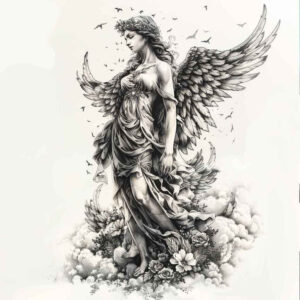 angel – tattoo design ideas free ai generated – mandala – for-arm – Gallery: angel-inkby-ai