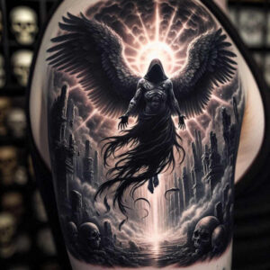 angel – tattoo design ideas free ai generated – mandala – for-arm – Gallery: angel-inkby-ai