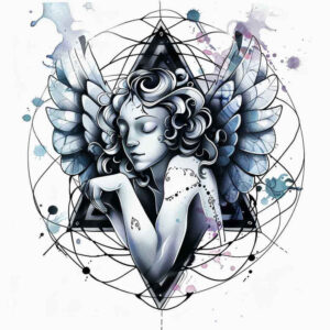 angel – tattoo design ideas free ai generated – mandala – for-arm – Gallery: angel-inkby-ai