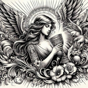 angel – tattoo design ideas free ai generated – mandala – for-arm – Gallery: angel-inkby-ai