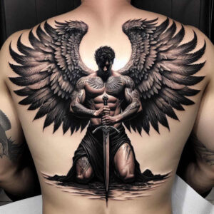 angel – tattoo design ideas free ai generated – mandala – for-arm – Gallery: angel-inkby-ai