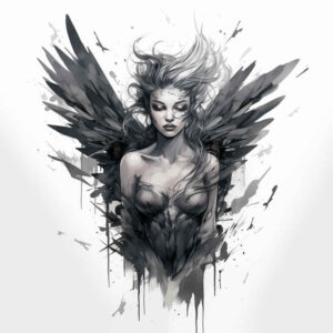 angel – tattoo design ideas free ai generated – mandala – for-arm – Gallery: angel-inkby-ai