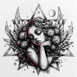 angel – tattoo design ideas free ai generated – mandala – for-arm – Gallery: angel-inkby-ai