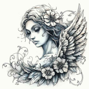 angel – tattoo design ideas free ai generated – mandala – for-arm – Gallery: angel-inkby-ai