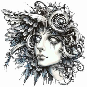 angel – tattoo design ideas free ai generated – mandala – for-arm – Gallery: angel-inkby-ai