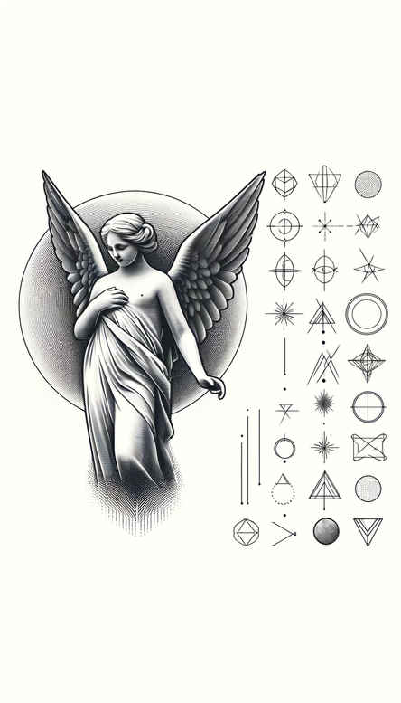angel – tattoo design ideas free ai generated – mandala – for-arm – Gallery: angel-inkby-ai