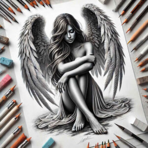 angel – tattoo design ideas free ai generated – meditative – for-arm – Gallery: angel-inkby-ai