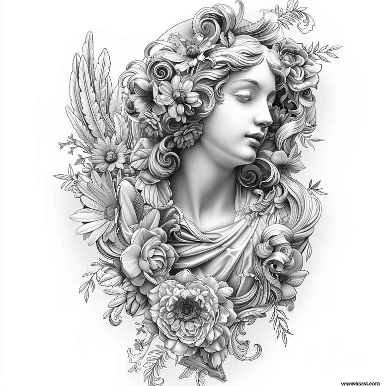 angel – tattoo design ideas free ai generated – mesmerizing – for-arm – Gallery: angel-inkby-ai