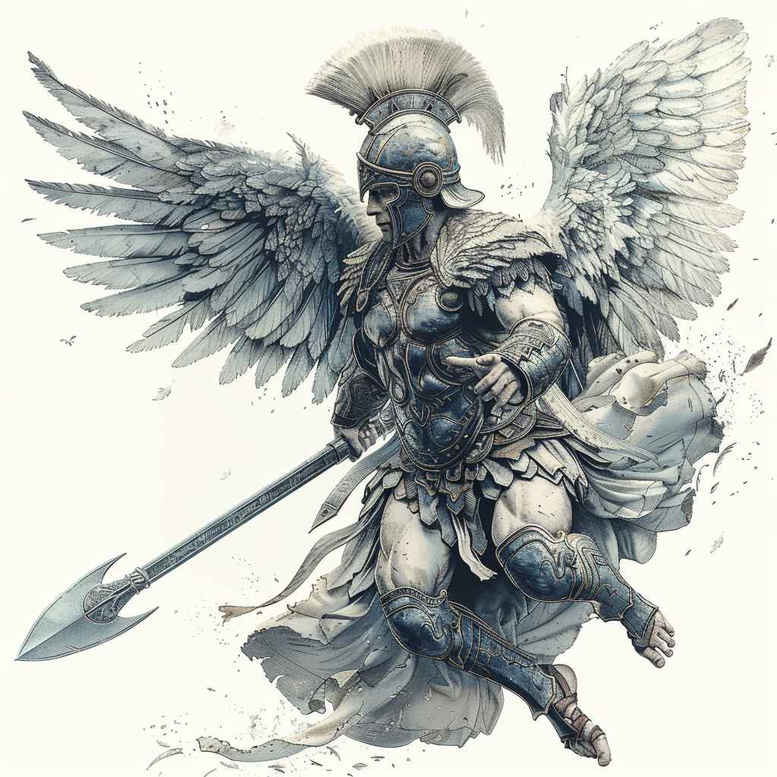 angel – tattoo design ideas free ai generated – realism-photo-realistic – for-arm – Gallery: angel-inkby-ai