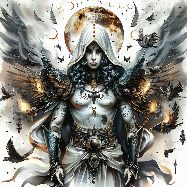 angel – tattoo design ideas free ai generated – realism-photo-realistic – for-arm – Gallery: angel-inkby-ai